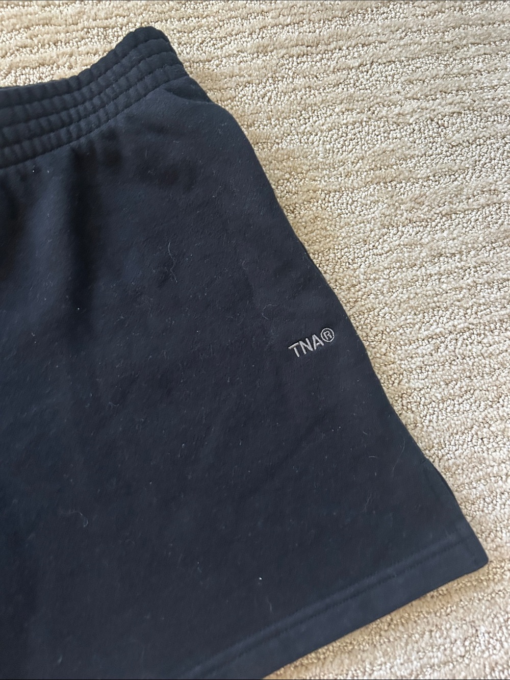 TNA Black Cozy Fleece Perfect Fit Sweat Shorts - Picture 2 of 4